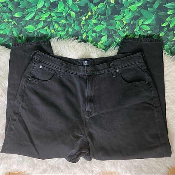 GAP black mom jeans casual trendy plus size 18 /34P. - Picture 12 of 15